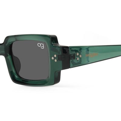 Buy Rustic Green Rectangle Sunglasses