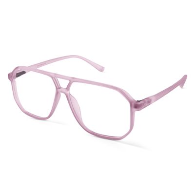 Shop Shell Pink Hexagonal Blue Screen Glasses