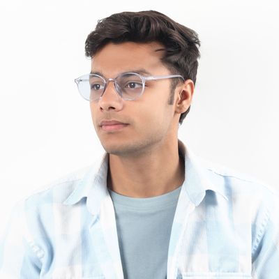 Stellar Frame Round Blue Screen Glasses