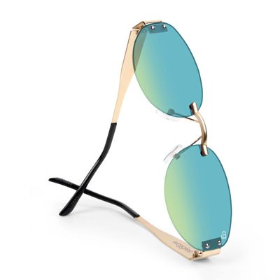 SunHaven Oval Rimless Blue Sunglasses Buy SunHaven Oval Rimless Blue Sunglasses Online