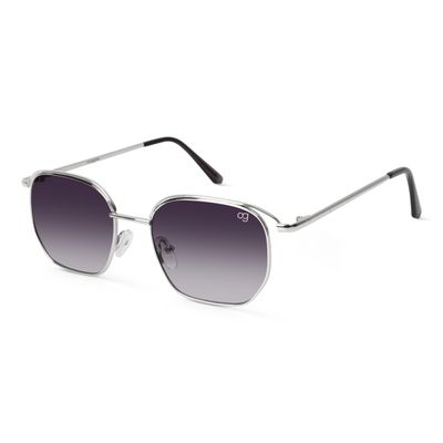 Tidebreak Silver Hexagonal Sunglasses Shop Tidebreak Silver Hexagonal Sunglasses