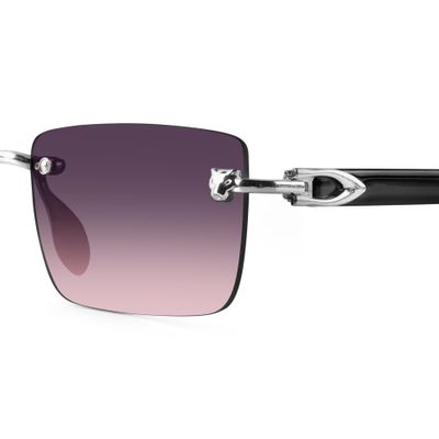 Buy Xylo Pink Rimless Rectangle Sunglasses